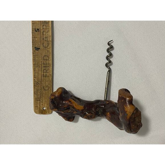 Rustic Driftwood Handle Corkscrew – Unique Handmade Bar Tool - Picture 6 of 7